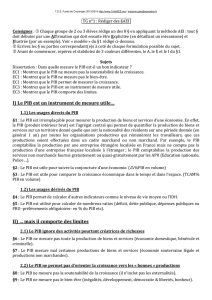 I) Le PIB est un instrument de mesure utile&hellip;