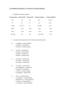 LES CORRIGÉS DES EXERCICES 1 ET 2 PAGE 49 DU CAHIER D