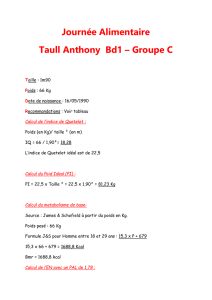Journée Alimentaire Taull Anthony Bd1 – Groupe C