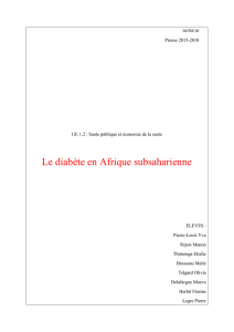 Le diabete en Afrique