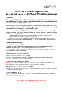 Questionnaire pour les CSAPA et CAARUD ambulatoires