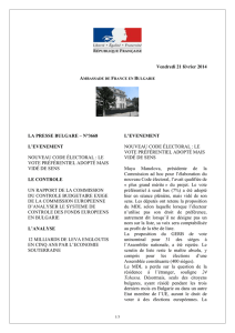 la presse bulgare – n°3668 - Ambassade de France en Bulgarie