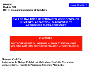 CM2a Chapitre1 BioMol UE11 Polymorphismes