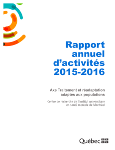 Téléchargez le rapport d`activités 2015 - 2016