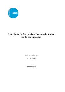 Les efforts du Maroc dans l`économie fondée sur la connaissance