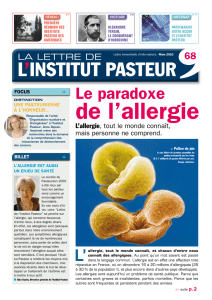 de l`allergie - Institut Pasteur