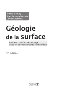 Géologie de la surface