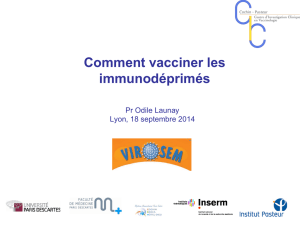 Vaccination et immunodépression