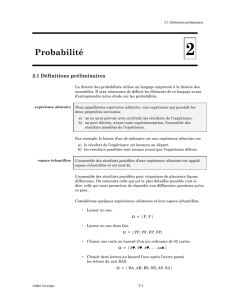 Probabilité - Collège de Maisonneuve