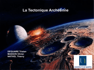 La Tectonique Archéenne
