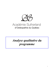 Analyse qualitative - Académie Sutherland