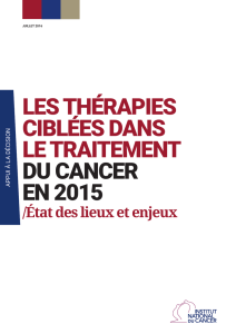 les thérapies ciblées dans le traitement du cancer en 2015