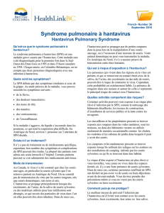 Syndrome pulmonaire à hantavirus
