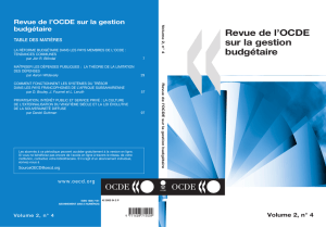 Revue de l`OCDE sur la gestion budgétaire – Volume 2 – n° 4