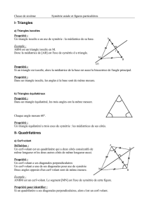 I- Triangles II- Quadrilatères