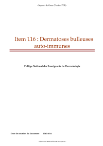 Item 116 : Dermatoses bulleuses auto-immunes - unf3s