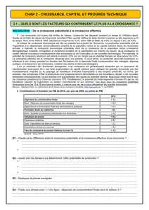 chap 2 - croissance, capital et progrès technique