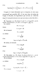 d`où log tang-C = - log [a — b) + L ( « + A) • L`angle
