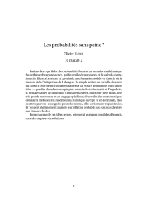 Les probabilités sans peine ?