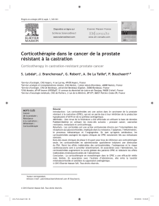 Corticothérapie dans le cancer de la prostate résistant à