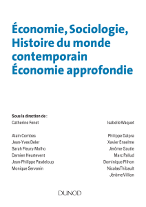 Économie, Sociologie, Histoire du monde contemporain Économie