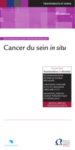 cancer du sein in situ - Institut National Du Cancer