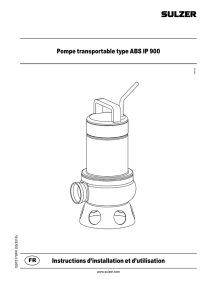 Pompe transportable type ABS IP 900 Instructions d