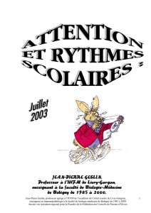 Attention et rythmes scolaires debut