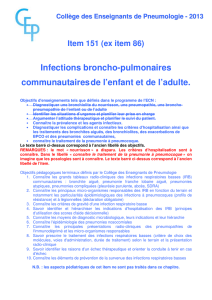 (ex item 86) Infections broncho-pulmonaires communautairesde l