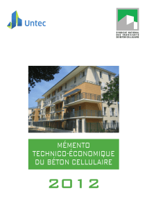 MéMento technico-éconoMique du béton cellulaire