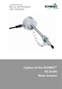Capteur de flux SCHMIDT SS 20.600 Mode d`emploi
