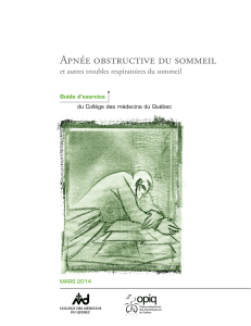 Apnée obstructive du sommeil et autres troubles respiratoires du