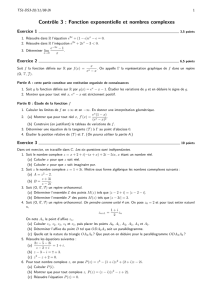 Contrôle 3 : Fonction exponentielle et nombres complexes