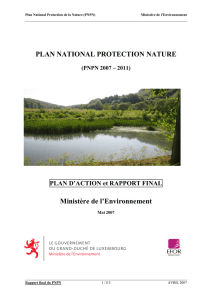 Plan National Protection de la Nature