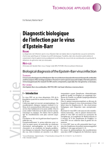 Diagnostic biologique de l`infection par le virus d