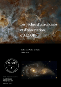 Les Fiches d`astronomie et d`observation d`ALCOR