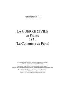 La guerre civile en France 1871, La Commune de Paris