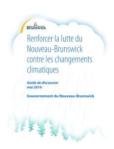 Renforcer la lutte du Nouveau-Brunswick contre les changements