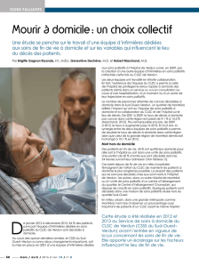 Mourir à domicile : un choix collectif