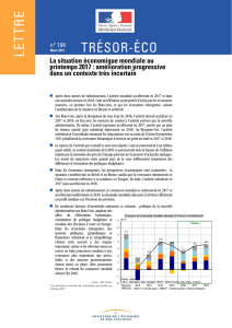 La situation économique mondiale au printemps 2017 : amélioration