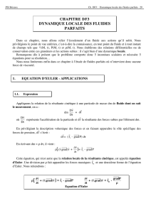 Dynamique locale des fluides parfaits