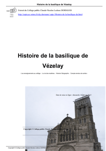 Histoire de la basilique de Vézelay