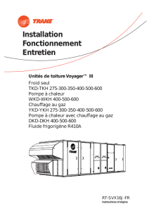 Unites de toiture Voyager III Froid seul TKD-TKH - 275-300