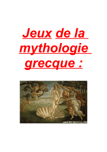 Jeux de la mythologie grecque :