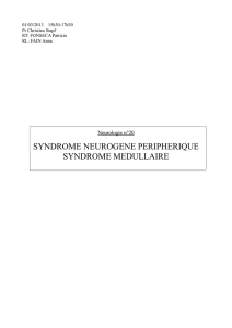 syndrome neurogene peripherique syndrome medullaire