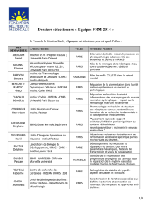 Dossiers sélectionnés « Equipes FRM 2014 »