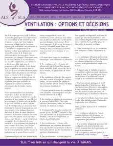 Ventilation: options et décisions