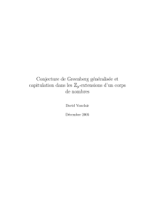 Conjecture de Greenberg généralisée et capitulation dans les Zp