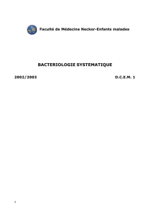 bacteriologie systematique