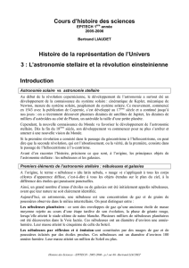 Cours d`histoire des sciences Histoire de la représentation de l